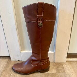 Anne Klein Calantha iflex Brown Knee-High Leather Riding Boots